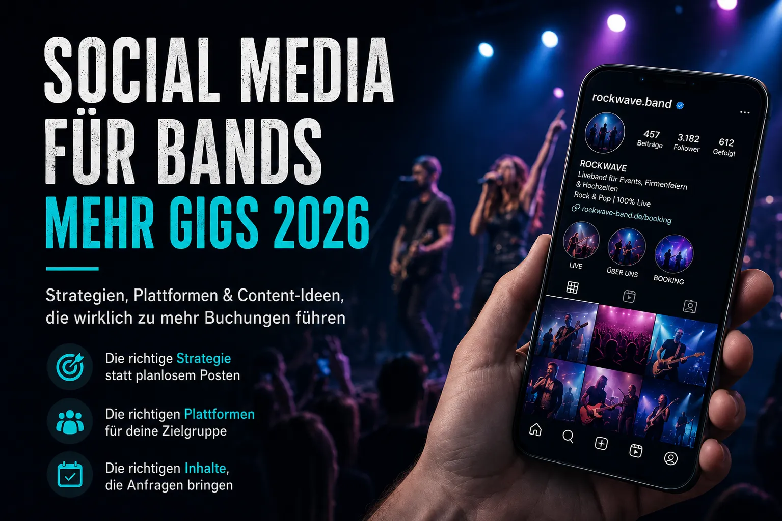 Social Media für Bands   Mehr Gigs 2026